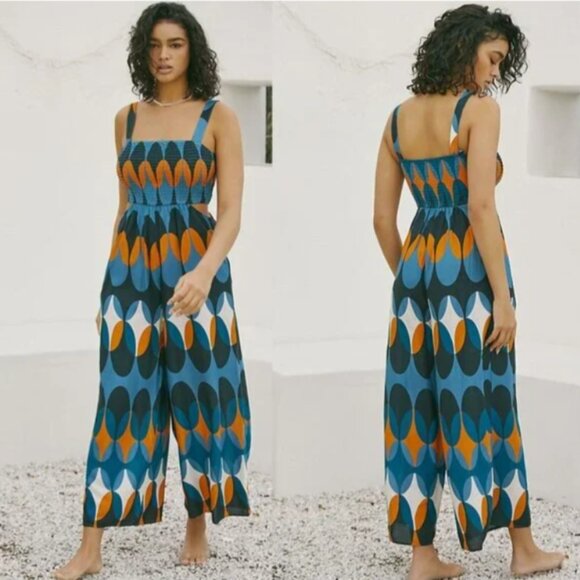 New The Piper by Anthropologie Bandeau Cutout Jumpsuit - Picture 1 of 13